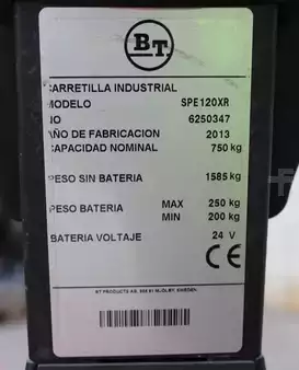 Apilador eléctrico 2013  Toyota SPE 120 XR (9)