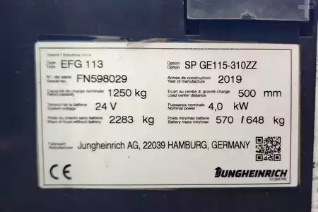 Elektromos 3 kerekű 2019  Jungheinrich EFG 113 310 ZZ (11)