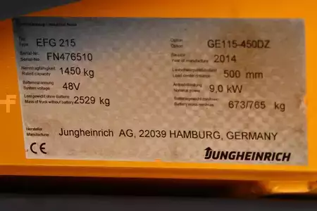 Elektromos 3 kerekű 2014  Jungheinrich EFG 215 450 DZ (11)