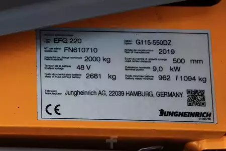 Elektromos 3 kerekű 2019  Jungheinrich EFG 220 550 DZ (11)