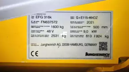El Truck - 4-hjul 2021  Jungheinrich EFG 316k 464 DZ (11)