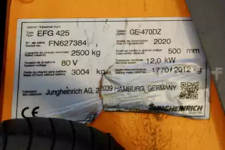 Elektro čtyřkolový VZV 2020  Jungheinrich EFG 425 470 DZ (10)