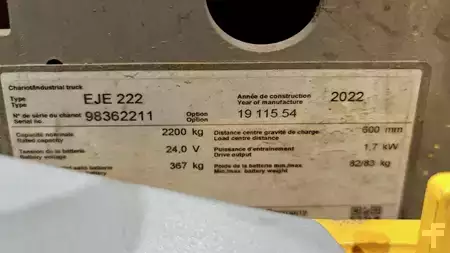 Elektrische palletwagens 2022  Jungheinrich EJE 222 LI-ION (7)