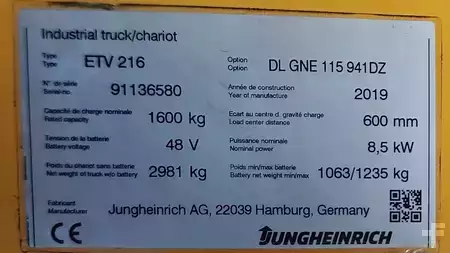 Schubmaststapler 2019  Jungheinrich ETV 216 941 DZ (11)