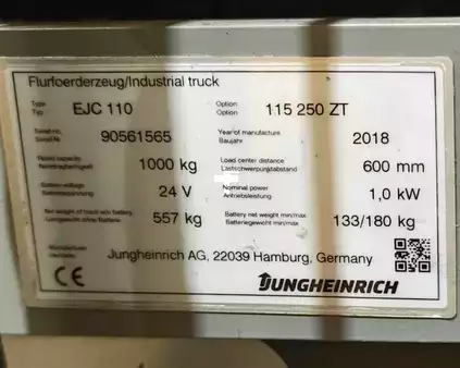 Wózek wysokiego podnoszenia 2018  Jungheinrich EJC 110 250 ZT LI-ION (8)