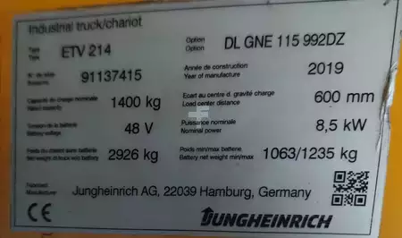 Reach Truck 2019  Jungheinrich ETV 214 992 DZ (14)