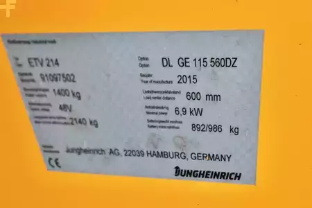 Reach Trucks 2015  Jungheinrich ETV 214 560 DZ (11)