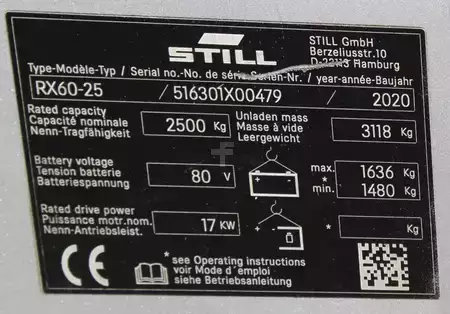 Eléctrico - 4 rodas 2020  Still RX60-25 LI-ION (8)