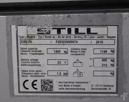 Ruční vysokozdvižný vozík 2019  Still EXV 14 LI-ION (8)