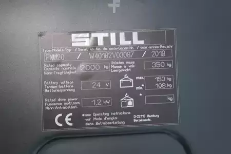Lavtløftende truck 2019  Still EXU 20-S LI-ION (7)