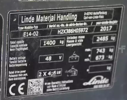Eléctrico - 3 rodas 2017  Linde E14-02 (9)