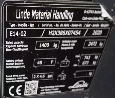 Eléctrico - 3 rodas 2020  Linde E14-02 (11)