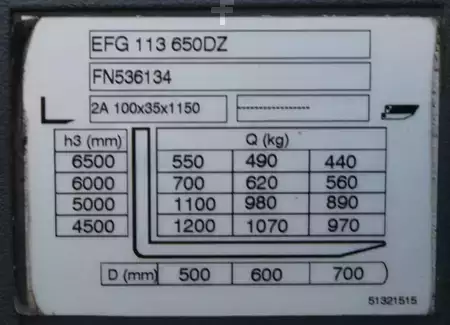 Eléctrico - 3 rodas 2017  Jungheinrich EFG 113 650 DZ (9)
