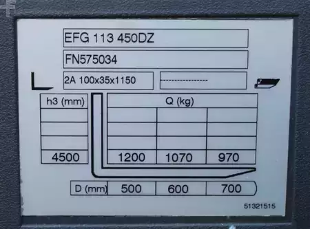 Eléctrico - 3 rodas 2018  Jungheinrich EFG 113 450 DZ (9)