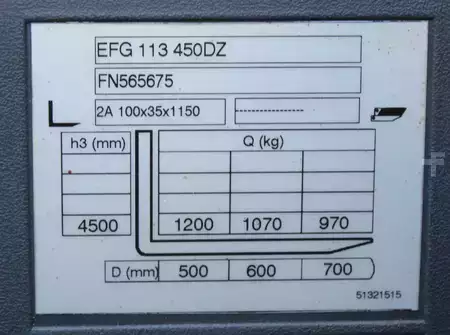 Eléctrico - 3 rodas 2018  Jungheinrich EFG 113 450 DZ (9)