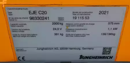 Transpallet elettrici 2021  Jungheinrich EJE C20 (7)