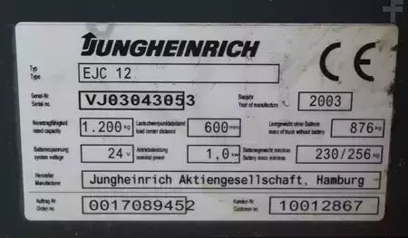 Ledstaplare 2003  Jungheinrich EJC 12 360 ZT (8)