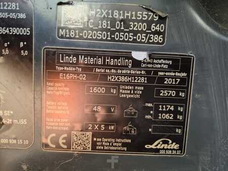 4-wiel elektrische heftrucks 2017  Linde E16PH-02 (5)