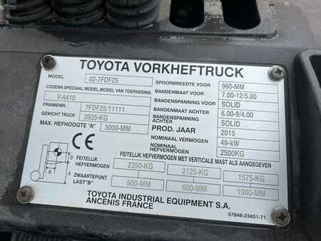 Diesel heftrucks 2015  Toyota 7 FD F 25 (9)