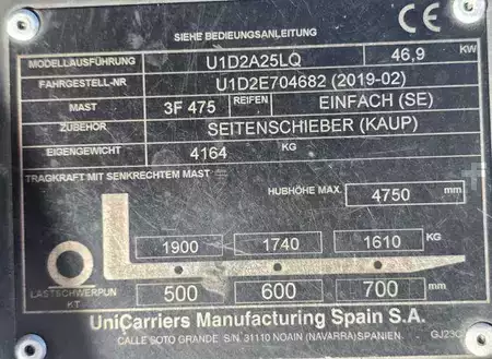 Pozostałe 2019  Unicarriers U1D2A25LQ Stapler Gasstapler DX25 (16)