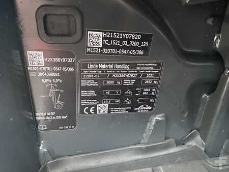 Elektro 4 Rad 2021  Linde E20PL-02 nur 558h Triplex 2021 DZH (8)