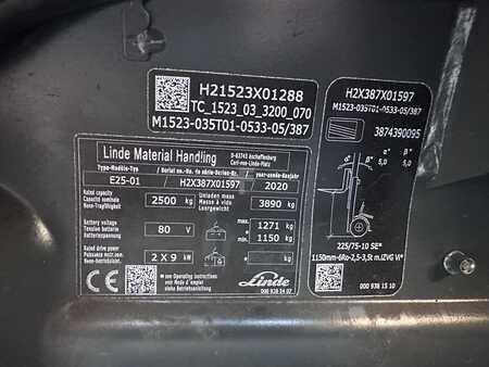 Eléctrico - 4 rodas 2020  Linde E25-01 Lithium Triplex ZVG DZH (13)