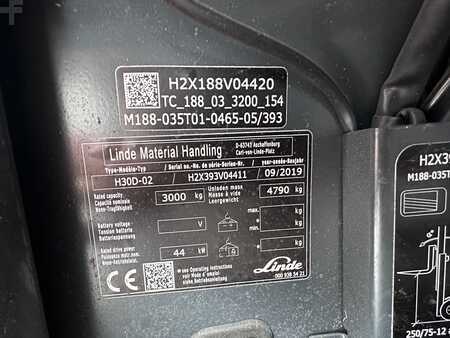 Dieseltruck 2019  Linde H30D-02 393 Diesel DZH Klima 2019 Triplex. (11)