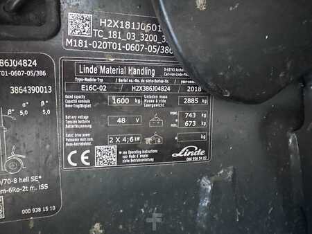 El Truck - 3-hjul 2018  Linde E26C-02 Waage Vollkabine DZH (15)
