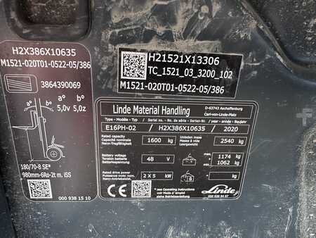 Elektro 4 Rad  Linde E16PH-02 Triplex 5225mm BJ 2020 (13)