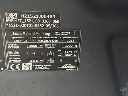 Elektrisk- 4 hjul  Linde E20PH-02 Triplex Halbkabine SS & ZVG (12)