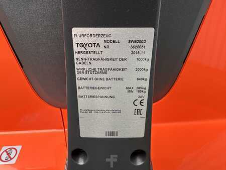 Pallet Stackers 2019  Toyota SWE200D Kundenfertig Aufbereitet (9)