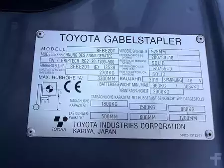 Elektro tříkolové VZV 2019  Toyota 8FBE20T (14)