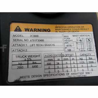 Carretilla elevadora GLP 2011  CAT Lift Trucks 2c3000 (13)