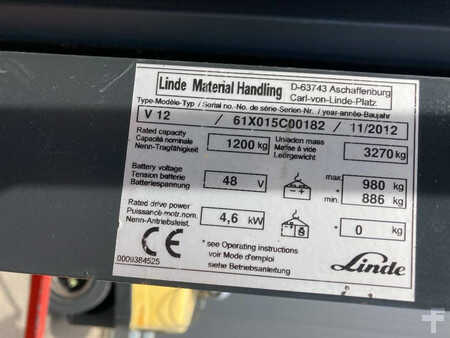 Työntömastotrukki 2012  Linde V12 Man up truck (13)