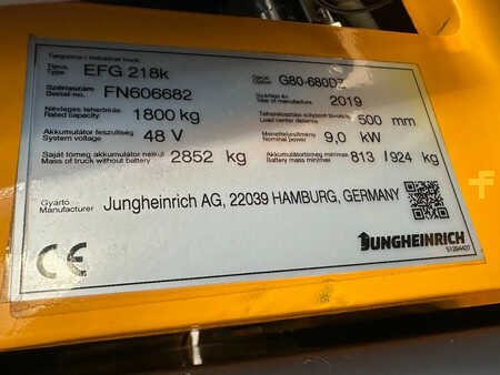 El Truck - 3-hjul 2019  Jungheinrich EFG218K Elektrische Heftruck (16)