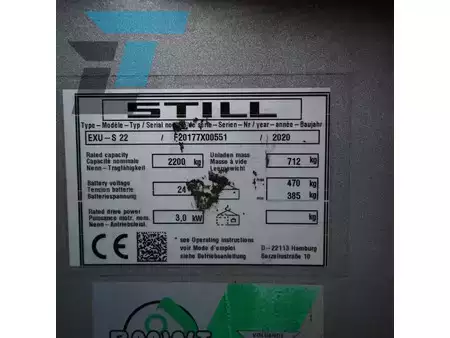 Transpallet elettrici 2020  Still EXU S 22 Elektrische palletwagen (16)