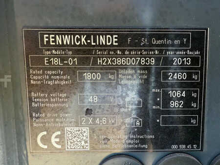 El Truck - 4-hjul 2013  Linde E18L-01 Elektrische Heftruck (15)