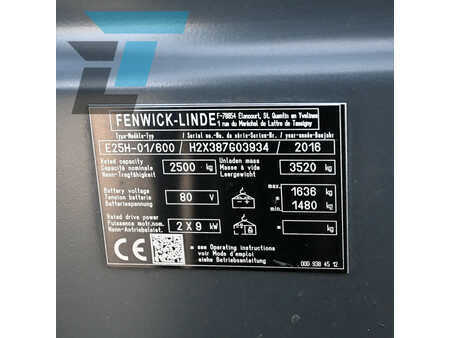 Elektro čtyřkolový VZV 2016  Linde E25H-01/600 Elektrische heftruck 2815H !! (15)