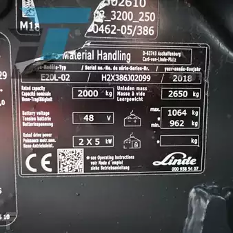 Elektro tříkolové VZV 2018  Linde E20L-02 (14)