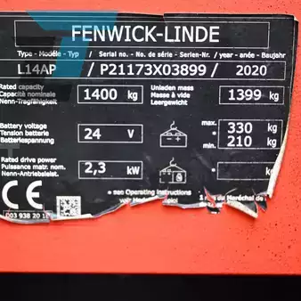 Ruční vysokozdvižný vozík 2020  Linde L14AP Elektrische Stapelaar (19)