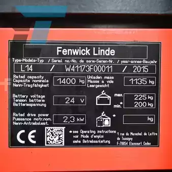 Ledstaplare 2015  Linde L14 Elektrische stapelaar (18)