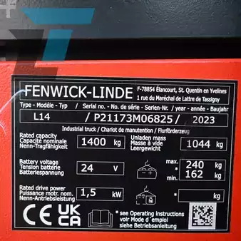 Ledstaplare 2023  Linde L14 Elektrische stapelaar (12)