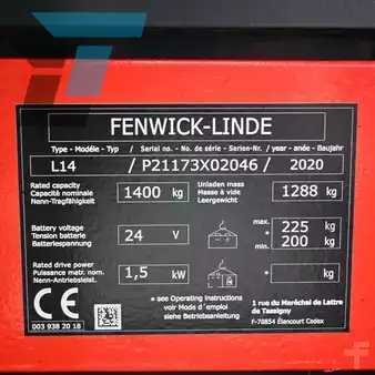 Pallestabler 2020  Linde L14 Elektrische stapelaar (14)