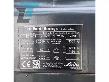 Elektromos 4 kerekű 2014  Linde E25-01 Elektrische Heftruck (14)