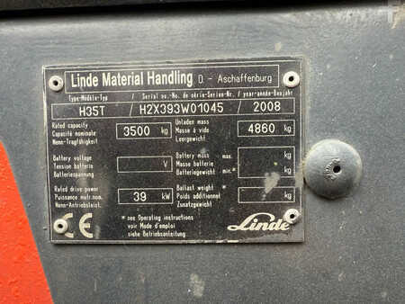 Carretilla elevadora GLP 2008  Linde H35T LPG Heftruck (18)