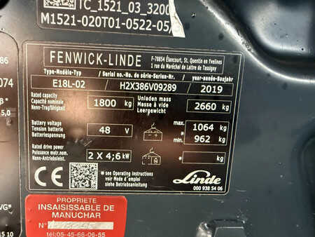 Eléctrico - 4 rodas 2019  Linde E18L-02 Elektrische Heftruck (15)