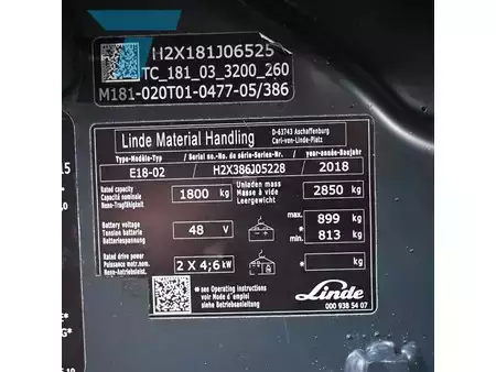 Elektryczne 3-kołowe 2018  Linde E18-02 Elektrische heftruck (19)