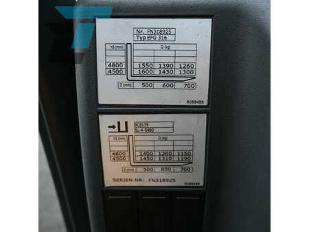 Carrelli elettrici 4 ruote 2005  Jungheinrich EFG 316 Elektrische heftruck (17)