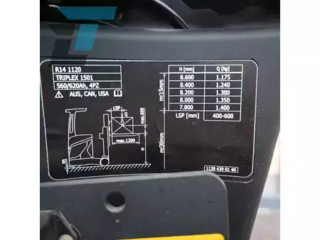 Chariots à mât rétractable 2014  Linde R14 Elektrische reachtruck (18)