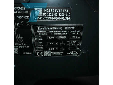 Elektro čtyřkolový VZV 2019  Linde E20L-02 Elektrische heftruck (15)